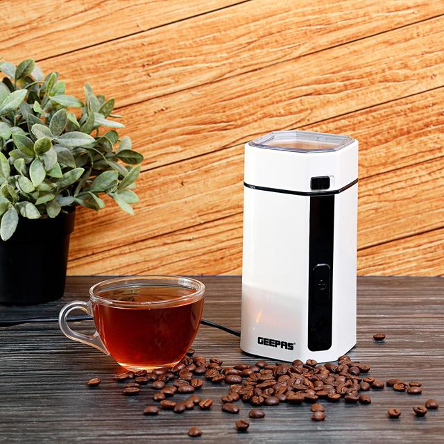 Geepas Electric Coffee Grinder - 150W Motor with Overheat Protection & Stainless Steel Blades GCG41012 - SW1hZ2U6MTM1ODc0
