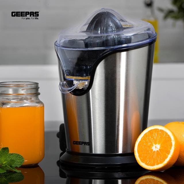 Geepas GCJ46013UK 100 Watt Citrus Juicer - Quick, Healthy, Nutritious Juices with Anti Dust Cover - Effortless Juicer with Cone, Bi-Direction Twist, Large Capacity with Perfect Pouring Spot & Comfortable Handle - 2 Years Warranty - SW1hZ2U6MTM1OTIw