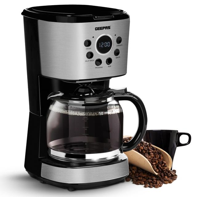 الة تحضير القهوة Geepas 1.5L Filter Coffee Machine - 900W - SW1hZ2U6MTM2MDIx
