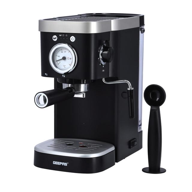 Geepas Portable Powerful 1100W Multi Function Coffee Machine with Overheat & Overpressure Protected GCM41510 - SW1hZ2U6MTUzNTgy