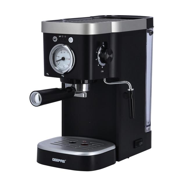 Geepas Portable Powerful 1100W Multi Function Coffee Machine with Overheat & Overpressure Protected GCM41510 - SW1hZ2U6MTUzNTgw