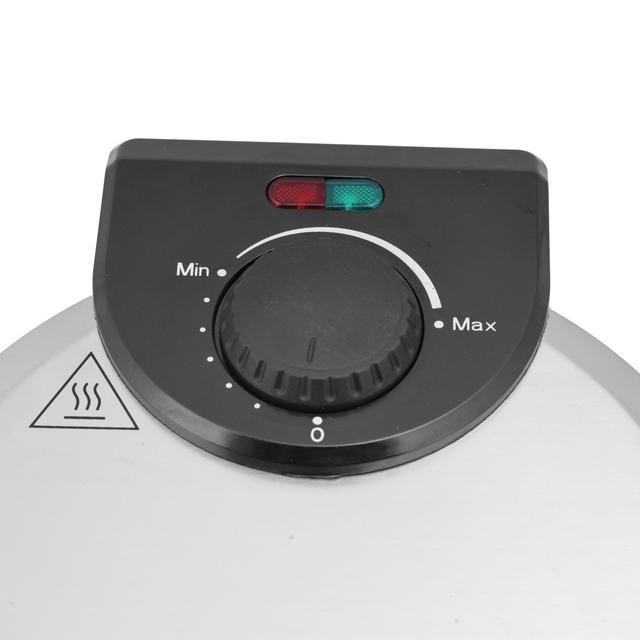 Geepas GCM5429 8" Chapathi Maker - Non-stick Coating with Thermostat Control - Cool Touch Handle with Indicator Lights - Ideal for Making Breads, Chapathi, Roti - SW1hZ2U6MTM2MDY1
