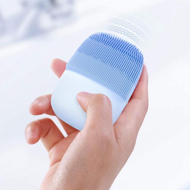 inFace Xiaomi Inface Facial Cleansing Brush Upgrade Version Mijia Electric Sonic Face Brush Deep Cleaning Waterproof Tool - Blue - Blue - SW1hZ2U6MTIwOTE5