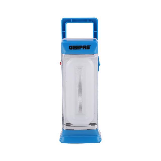 Geepas GE53014 Rechargeable LED Lantern - 20 Pcs SMD Hi-Power Luminous LEDs, 4 Hours Working (Weak Light) -Suitable for Power Outages - 2 Years Warranty - SW1hZ2U6MTM2NjE0