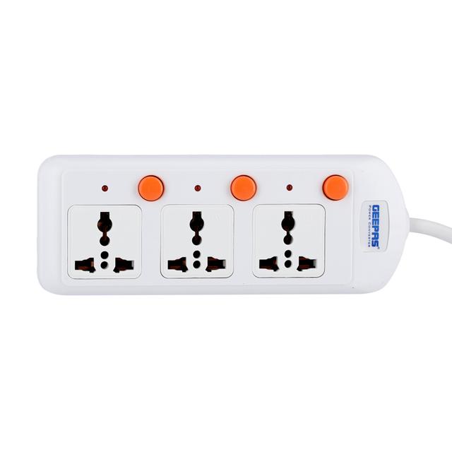 Geepas 3 Way Extension Board VDE Plug with Individually On/Off Switch- Power Extension Socket -Multi Plug Power Cable - SW1hZ2U6MTQ5Mjk5