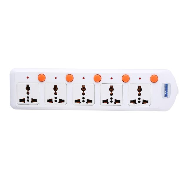 Geepas 5 Way Extension Board VDE Plug with Individually On/Off Switch- Power Extension Socket -Multi Plug Power Cable - SW1hZ2U6MTQ5MzMz