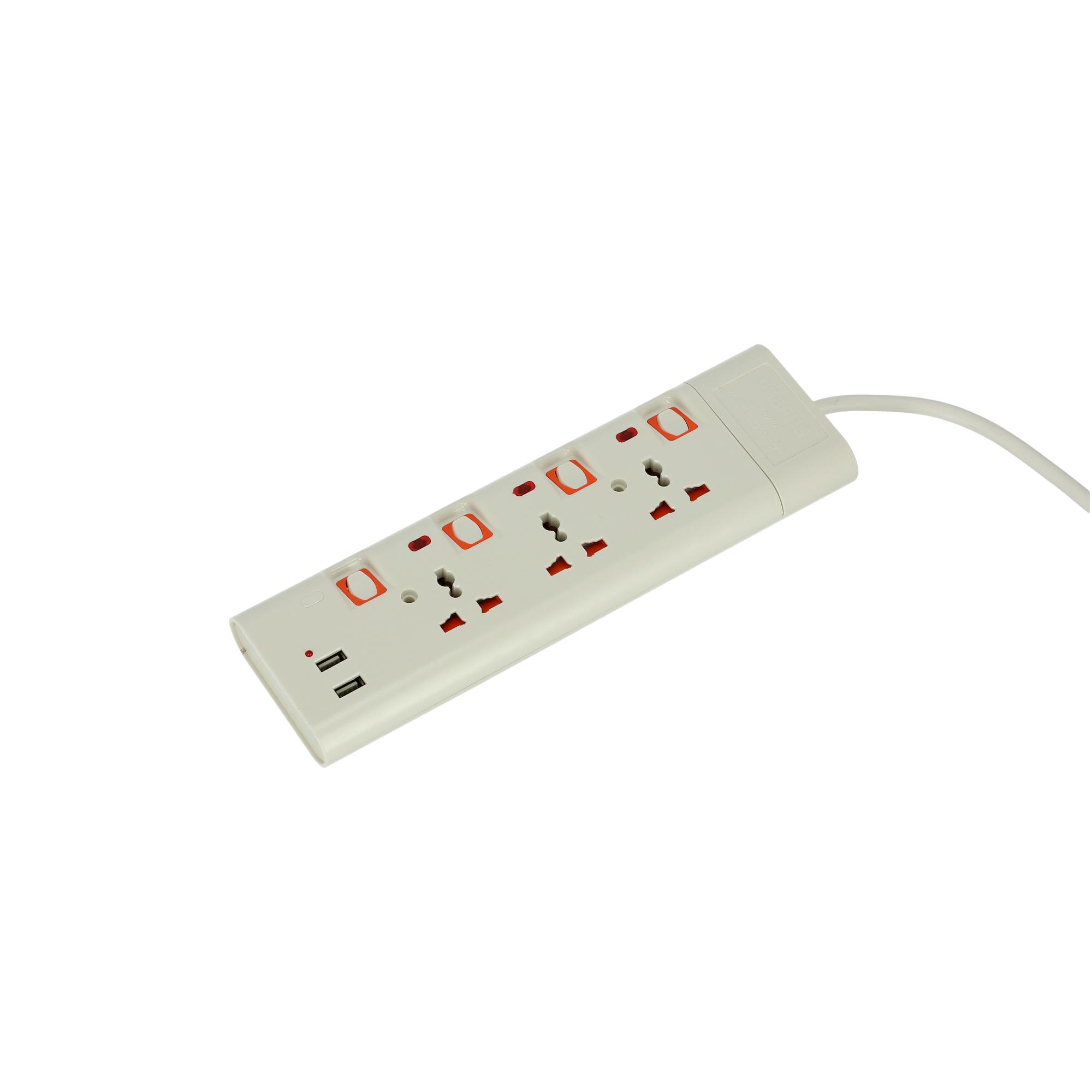 محول كهرباء Geepas 3 Way Extension Socket with 2 USB Port - cG9zdDoxMzcxMDY=