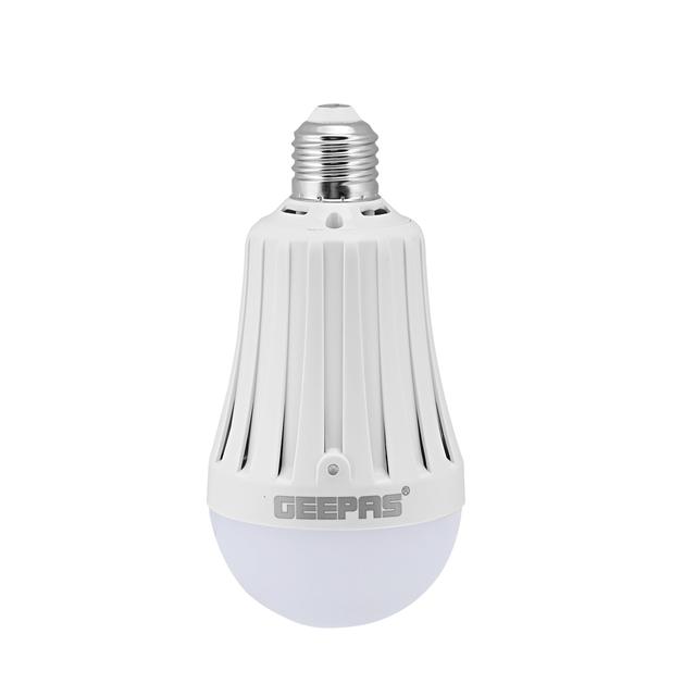 Geepas 6W Led Bulb - Energy Saving Auto AC/DC Operation Rechargeable Battery with Overcharge & Over-discharge Protection - Led indicator Light - Ideal Room, porch, Garden & Outdoor - 2 Years Warranty - SW1hZ2U6MTM3MTI5