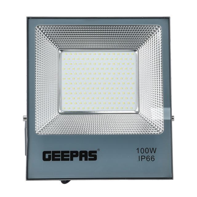 Geepas LED Flood Light 100W - Portable Design with Water Proof Body - 8000 Lumens & 6500K - Ideal Home, Office, Warehouse Etc - SW1hZ2U6MTU0Njgw