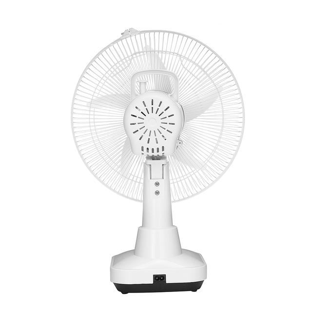 Geepas GF21118 12'' Rechargeable Fan - 2 Speed Settings with 6 Hours Continuous Working & 24 Hours LED Light - 5000 Mah Battery - Ideal for Office, Home & Outdoor Use - SW1hZ2U6MTM3Mzk4