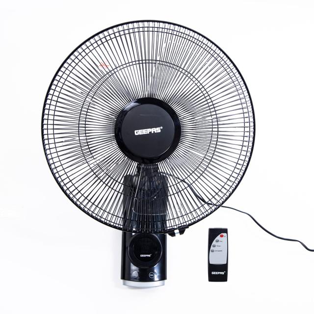 Geepas 16-Inch Wall Fan 60w - 3 Speed Settings With 7.5 Hours Timer | Wide Oscillation & Oveheat Protectio| Ideal For Home Green House Work Room Or Office Use - SW1hZ2U6MTM3NDkw
