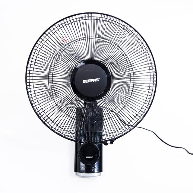 Geepas 16-Inch Wall Fan 60w - 3 Speed Settings With 7.5 Hours Timer | Wide Oscillation & Oveheat Protectio| Ideal For Home Green House Work Room Or Office Use - SW1hZ2U6MTM3NDk2