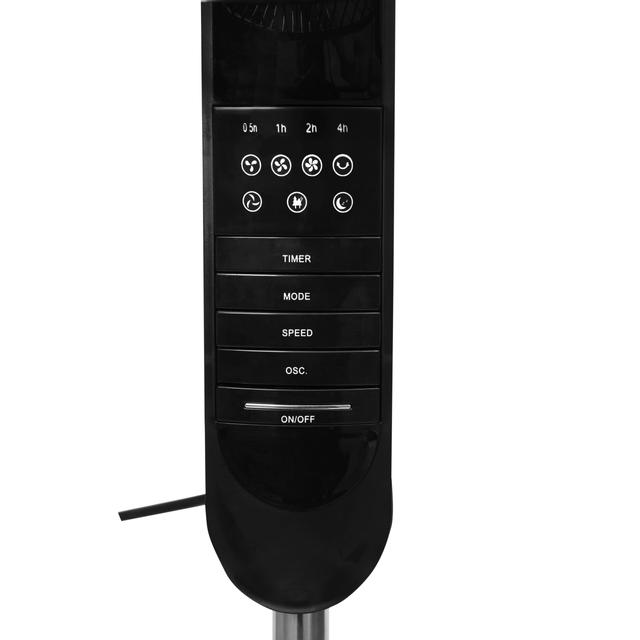 Geepas 16" Stand Fan with Remote Control - 3 Mode/Speed, 5 Leaf Blade Wide Oscillation, Adjustable Height & Tilt Setting With Led Display - 7.5 Hours Timer - SW1hZ2U6MTM3NTM2
