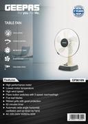 Geepas GF9616 16-Inch Table Fan - 3 Speed Settings with Wide Oscillation - 5 Leaf Blade for Cooling Fan for Desk, Home or Office Use - 2 Year Warranty - SW1hZ2U6MTQ1NDU2MA==