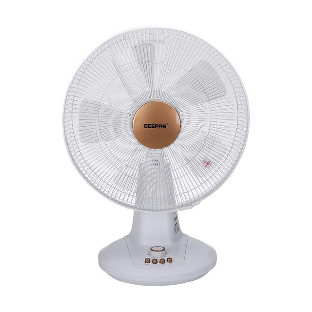 Geepas GF9625 16-Inch Table Fan - 3 Speed Settings with Wide Oscillation - 5 Leaf AS Blade for Cool Air -Perfect for Desk, Home or Office Use - 2 Years Warranty - SW1hZ2U6MTM3Njgx