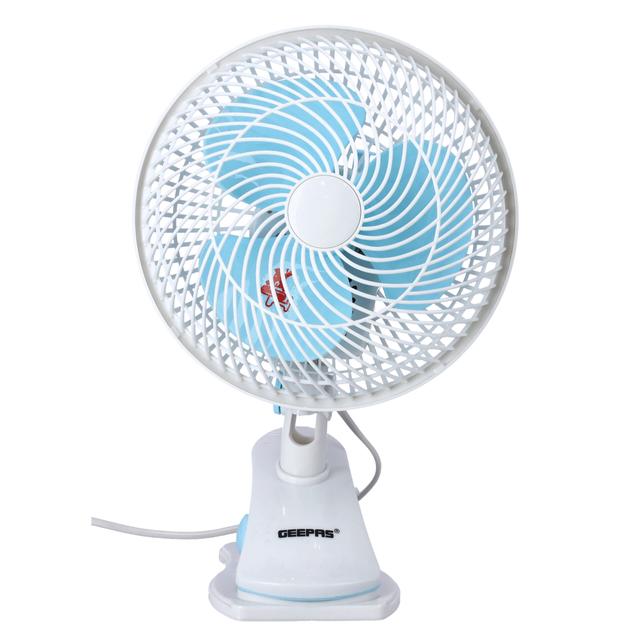 Geepas GF9626 Mini Desk Fan - Oscillation - 2 Speed Control - 3 Blade Design with Safety Grill - Ideal for Home, Offices, Libraries, Camping & More - SW1hZ2U6MTM3Njk4