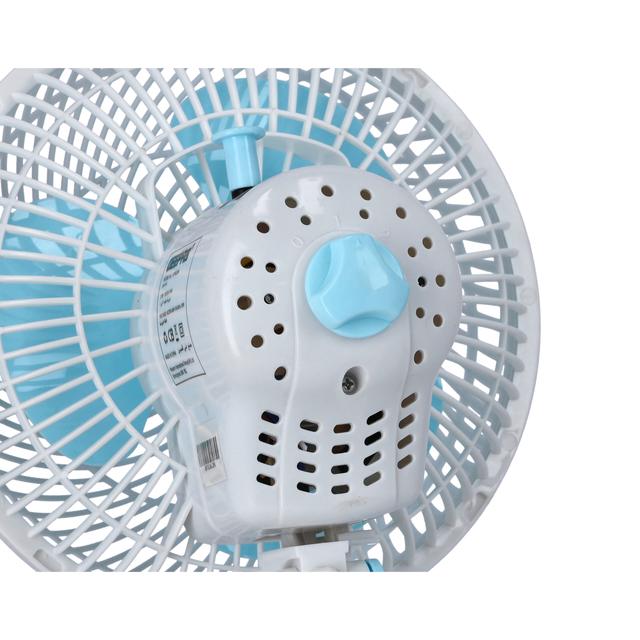 Geepas GF9626 Mini Desk Fan - Oscillation - 2 Speed Control - 3 Blade Design with Safety Grill - Ideal for Home, Offices, Libraries, Camping & More - SW1hZ2U6MTM3NzA2