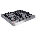 Geepas GGH6391FST 4-Burner Gas Hob - Attractive Design, 4 Controlling Knobs with 2.5Kw Triple Wok Burner -Automatic Ignition, 4 Heating Zones -Stainless Steel Body - SW1hZ2U6MTM4NDYw