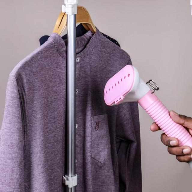 Geepas 1800W Garment Steamer - Auto Off Adjustable Poles, 3 Steam Levels, Overheat & Thermostat Protection, 1.7L Water Tank, 45s Heat Time - 2-Year Warranty - SW1hZ2U6MTM4NTM5