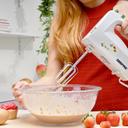 Geepas GHM2001 160W Hand Mixer - Professional Electric Handheld Mixer for Baking - 5 Speed Function, Includes Stainless Steel Beaters & Dough Hooks, Eject Button - SW1hZ2U6MTM5Mjgz