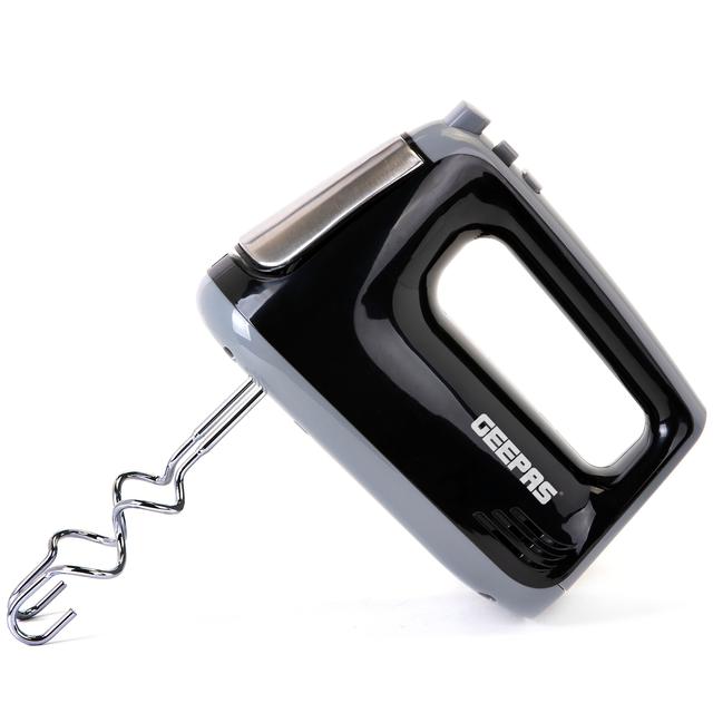 Geepas GHM43020UK 400W Hand Mixer - Professional Food & Cake Mixer for Baking - 5 Speed with Turbo Function, Includes Chrome Extra Long Beaters and Dough Hooks - Dishwasher Safe Accessories - 2 Years Warranty - SW1hZ2U6MTUxMTIw