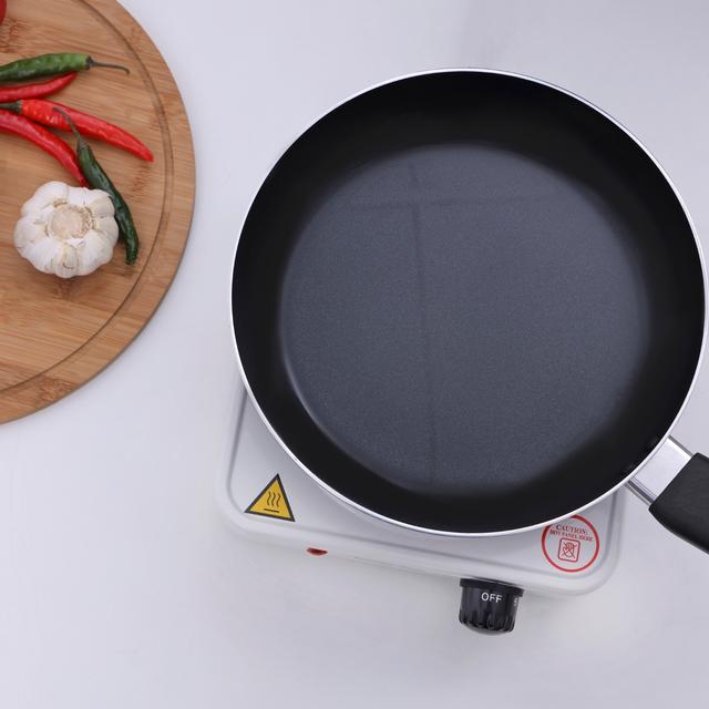 Geepas 1000W Single Hot Plate for Flexible & Precise Table Top Cooking - Cast Iron Heating Plate - Portable Electric Hob with Temperature Control - SW1hZ2U6MTUxOTA4