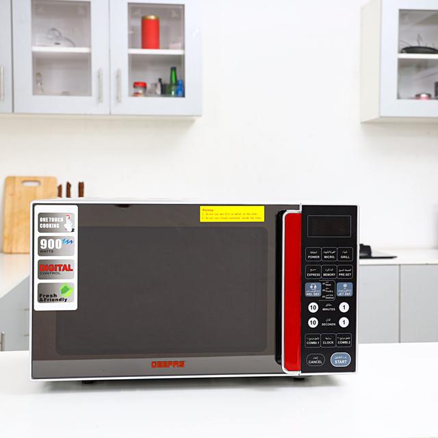Geepas GMO1876 27L Digital Microwave Oven - 900W Microwave Oven with Multiple Cooking Menus -Reheating & Defrost Function -Child Lock -Digital Controls - SW1hZ2U6MTQxMTc1