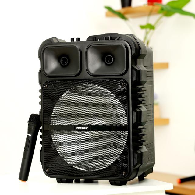 Geepas Portable Rechargeable Trolley Speaker with Remote & Mic GMS11190 - SW1hZ2U6MTU0NDUx