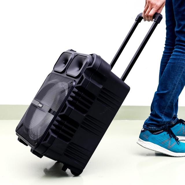 Geepas Portable Rechargeable Trolley Speaker with Remote & Mic GMS11190 - SW1hZ2U6MTU0NDQ3