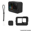 O Ozone Protective Silicone Case for GoPro Hero 9 Black with Lanyard Strap & Lens Cap Cover [ Action Camera Accessories ] - Black - Black - SW1hZ2U6MTIzODM4