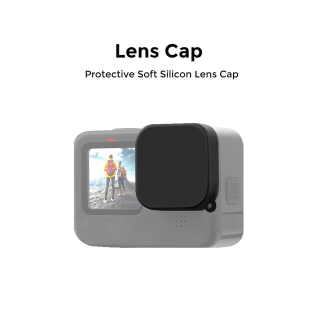 O Ozone Lens Cap Compatible with GoPro Hero 9 Lens Cap Soft Silicone Cover [ Action Camera Accessories ] Protective Lens Cover for Hero 9 Black - Black - SW1hZ2U6MTIzMjAw