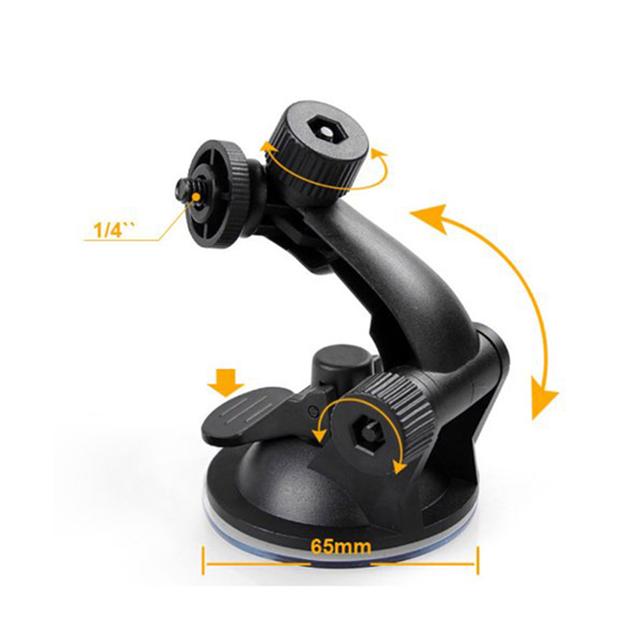 O Ozone DSLR Camera/Action Camera Car Mount [ Anti-Skid Rubber Suction Base ] [ All Surfaces ] Compatible for GoPro Hero 9, for Hero 8, for Hero 7, for Nikon, for Canon, for SJCAM - Black - SW1hZ2U6MTI2NjMx
