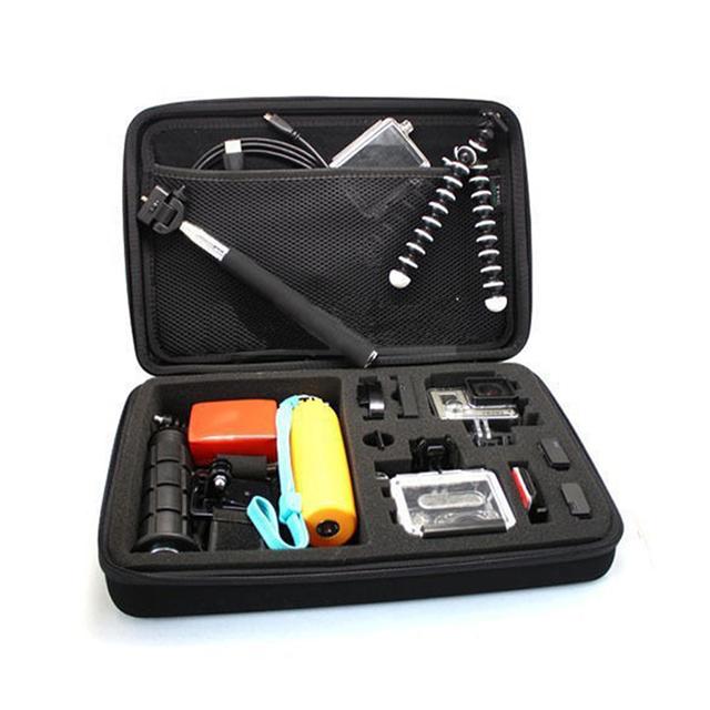 O Ozone Portable Action Camera Large Bag Case [ShockProof] [EVA Material] Backpack Compatible for GoPro Action Camera, for SJCAM, for YI Action Camera - Black - SW1hZ2U6MTI1MTk5