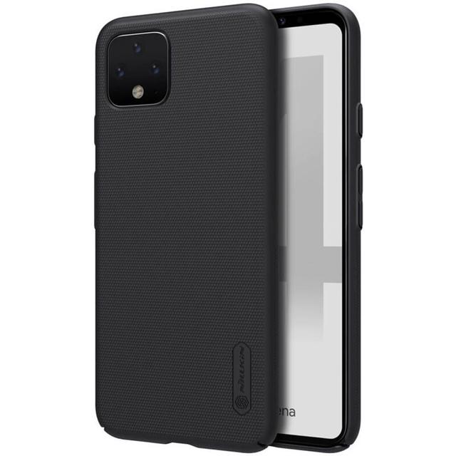 كفر موبايل Nillkin Google Pixel 4 Mobile Cover Super Frosted Hard Phone Case with Stand - Black - SW1hZ2U6MTIyNzU2
