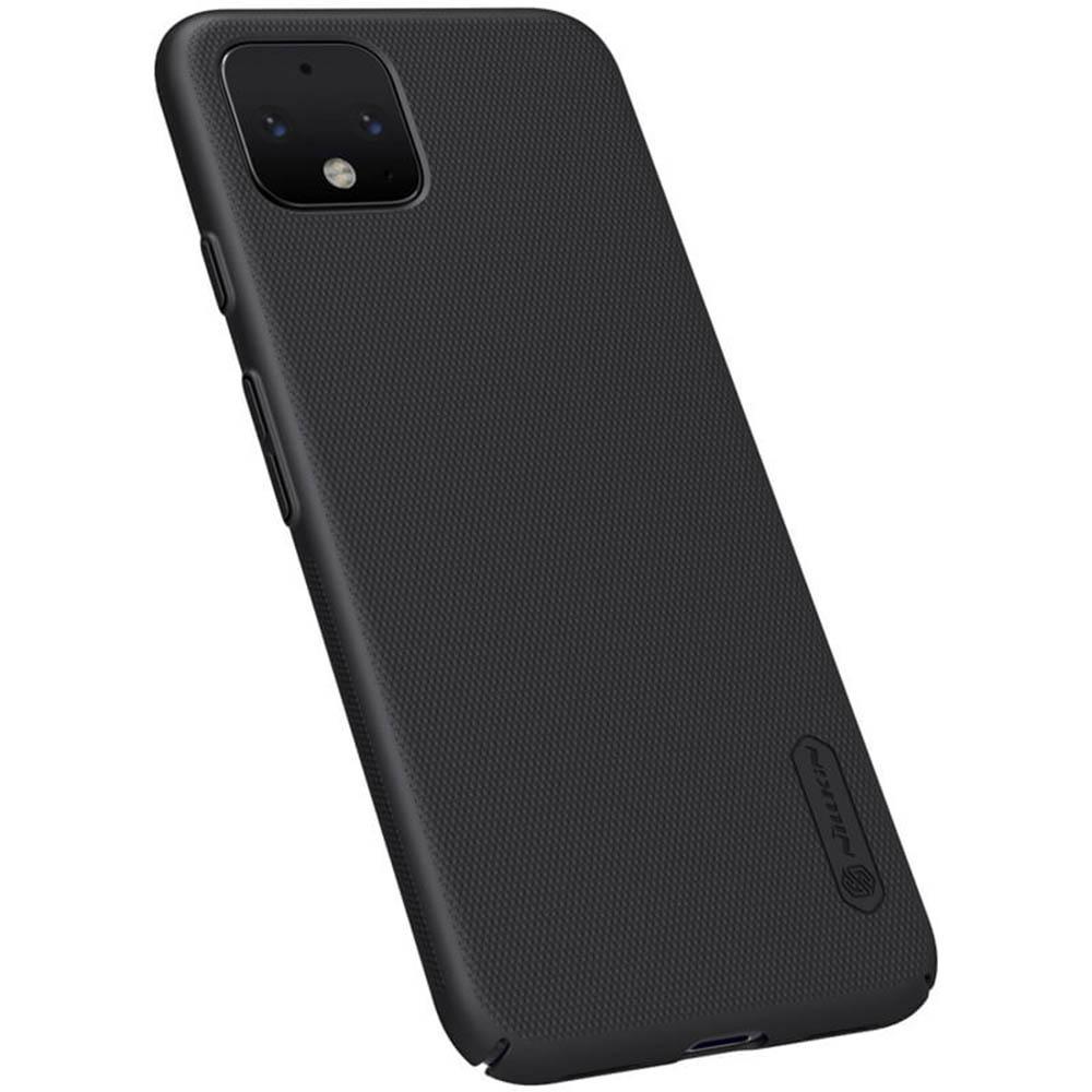 كفر موبايل Nillkin Google Pixel 4 Mobile Cover Super Frosted Hard Phone Case with Stand - Black - cG9zdDoxMjI3NTg=