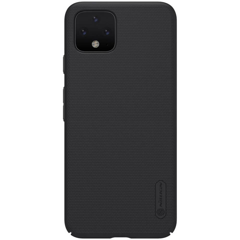 كفر موبايل Nillkin Google Pixel 4 Mobile Cover Super Frosted Hard Phone Case with Stand - Black - cG9zdDoxMjI3NjI=
