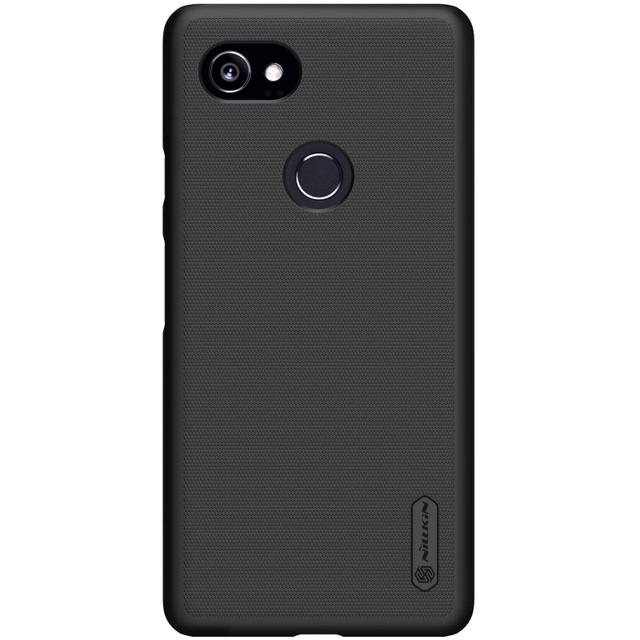 كفر موبايل Nillkin Google Pixel 2 XL Mobile Cover Super Frosted Hard Phone Case with Stand - Black - SW1hZ2U6MTIyMDk2