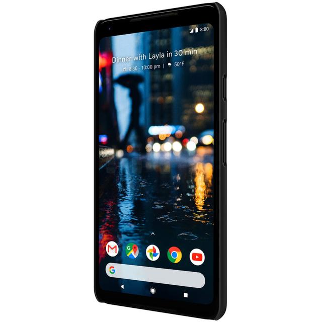 كفر موبايل Nillkin Google Pixel 2 XL Mobile Cover Super Frosted Hard Phone Case with Stand - Black - SW1hZ2U6MTIyMTAw