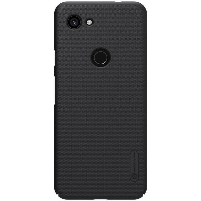 Nillkin Google Pixel 3a XL Mobile Cover Super Frosted Hard Phone Case with Stand - Black - Black - SW1hZ2U6MTIyOTc2