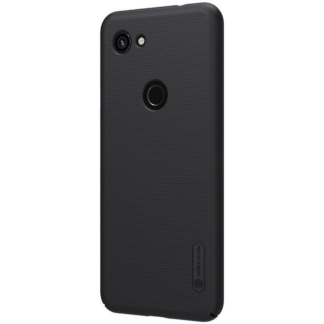 Nillkin Google Pixel 3a XL Mobile Cover Super Frosted Hard Phone Case with Stand - Black - Black - SW1hZ2U6MTIyOTgw