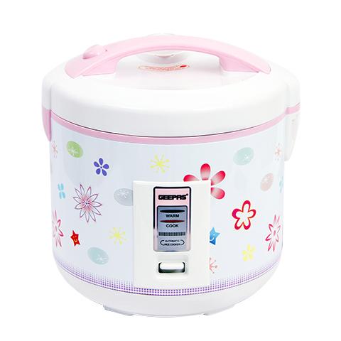 Geepas GRC4331 3.2L Electric Rice Cooker 1250W - Non-Stick Inner Pot, -Cook/Steam/Keep Warm Function - Make Rice & Steam Healthy Food & Vegetables - SW1hZ2U6MTQyODA1