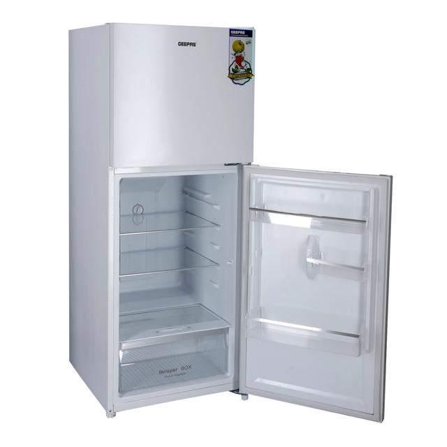 Geepas GRF2708WPN 270L Double Door Refrigerator - Free Standing Durable Double Door Refrigerator, Quick Cooling, Low Noise, Low Energy Consumption, Defrost Refrigerator - 3 Years Compressor Warranty - SW1hZ2U6MTQyODk5