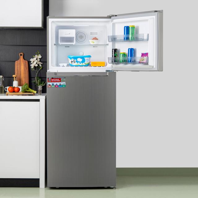 Geepas GRF5109SXHN 500L Double Door Refrigerator - Digital Temperature Control Quick Cooling & Long-lasting Freshness, Recessed Handle - SW1hZ2U6MTQyOTU2