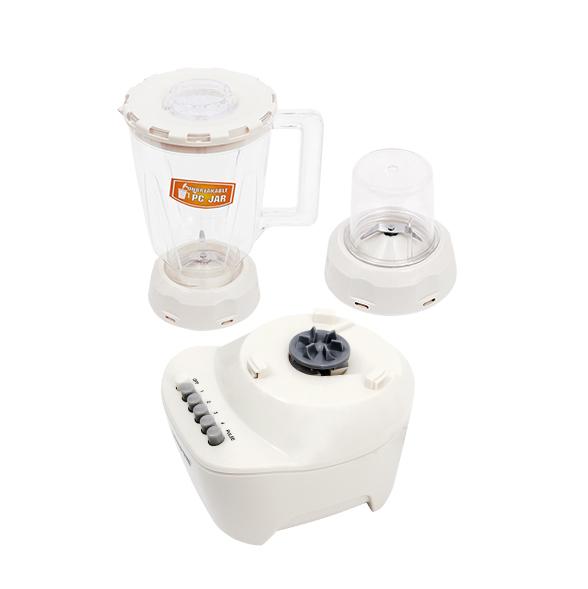 Geepas GSB5362 400W 2 in 1 Blender - Stainless Steel Blades, 4 Speed Control with Pulse - Over Heat Protection- Chopper, Coffee Grinder & Smoothie Maker - SW1hZ2U6MTQzMzY4
