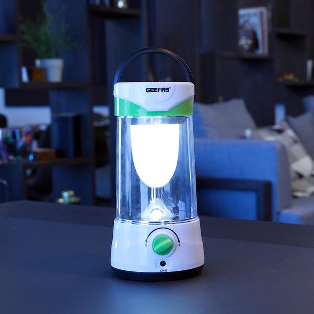 Geepas GSE5589 Rechargeable Solar LED Lantern - Multi-Functional Camping Emergency Lantern - Solar Lantern, 25 Hours Working- Perfect for Power Outages - SW1hZ2U6MTQzNjU2