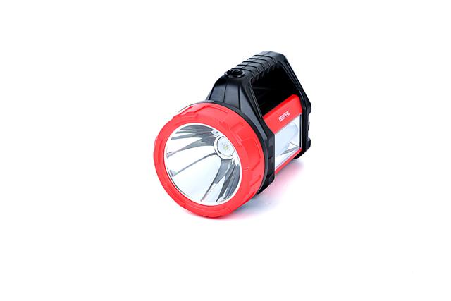 Geepas Rechargeable Search Light with Lantern - Hand held LED Torch 16 Hours Working with 2000mAh Battery - Perfedt for Camping, Trekking, Outdoor- 2 Years Warranty - SW1hZ2U6MTUyMjM3