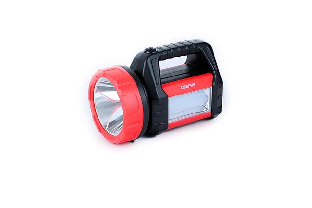 Geepas Rechargeable Search Light with Lantern - Hand held LED Torch 16 Hours Working with 2000mAh Battery - Perfedt for Camping, Trekking, Outdoor- 2 Years Warranty - SW1hZ2U6MTUyMjM1