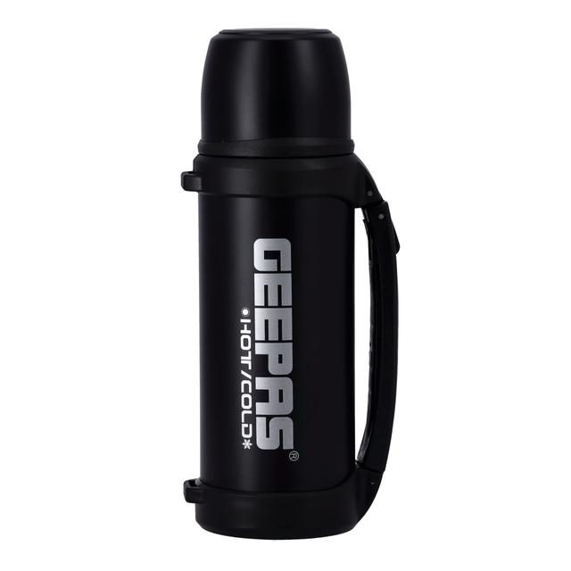 Geepas GSVF4116 0.8L Vacuum Flask - Leak-proof Double Walled Insulated Stainless Steel Flask, Coffee Thermo, Reusable Hot Water Bottles with Cup for Home and Traveling/Hiking/Camping - 2 Years Warranty - SW1hZ2U6MTQ0MzU5