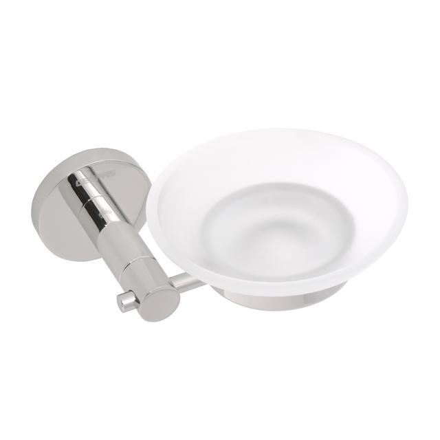 Geepas GSW61040 Soap Dish with Strong and Durable Metal Holder, Stylish and Sleek Soap Dish with Drainage, Easy to Install, 7-Year Warranty - SW1hZ2U6MTQ0NjAx