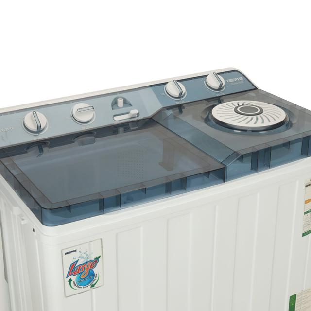 Geepas 11L Semi-Automatic Washing Machine - Compact Twin Tub Washing - Low Noise with wash 10Kg & 6 Kg Spin Capacity - Easy to Control - Ideal for All Types of Clothes - SW1hZ2U6MTQ5MDM1